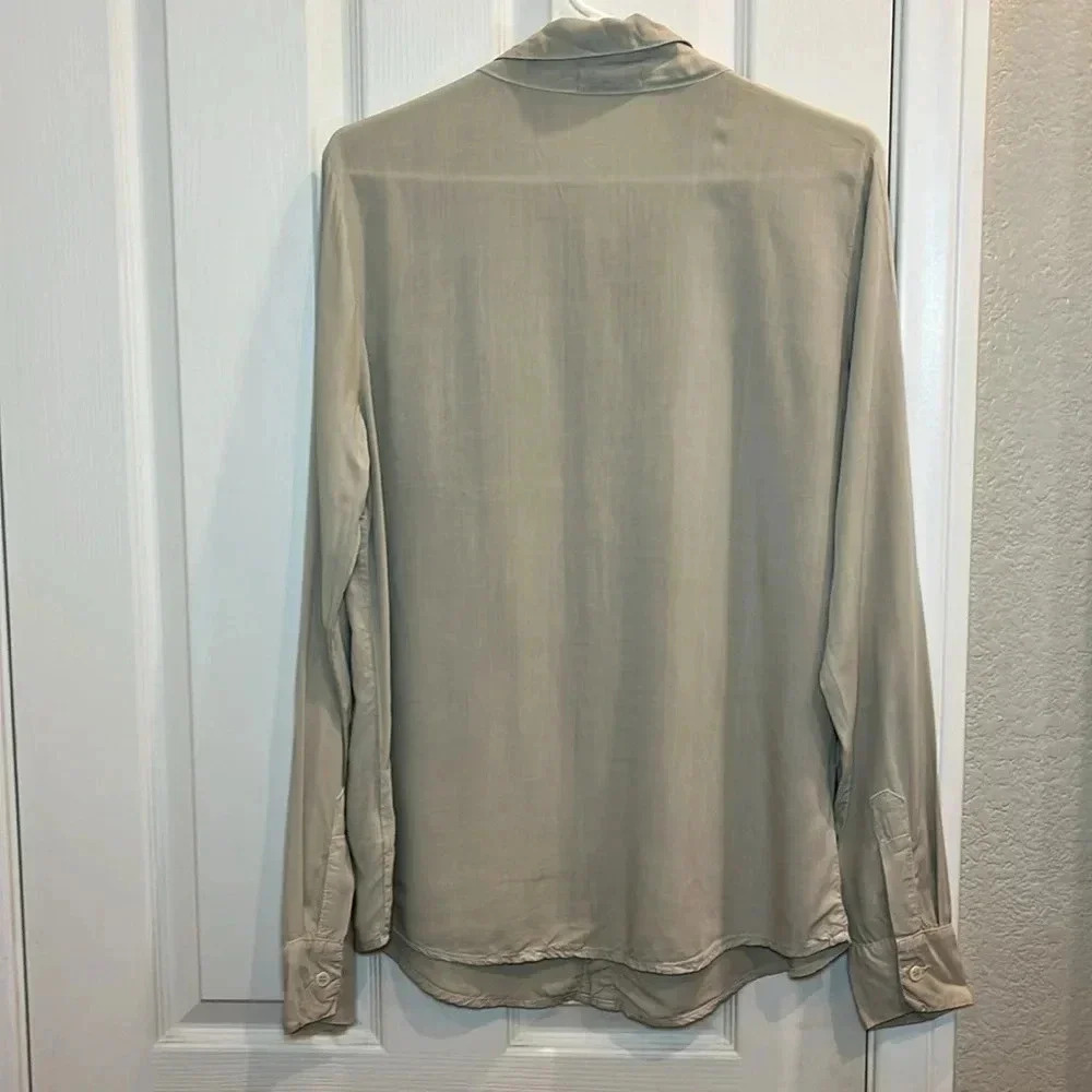 Cp Shades Neutral Button Down Blouse - image 4